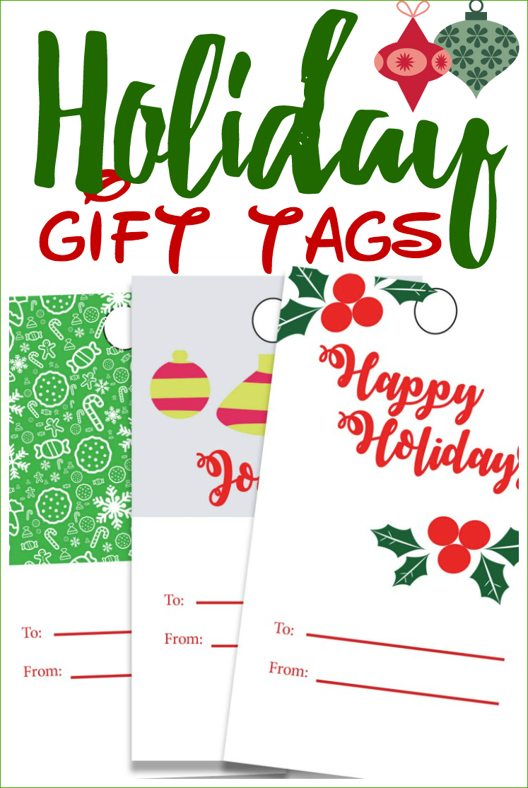 Printable holiday gift tags