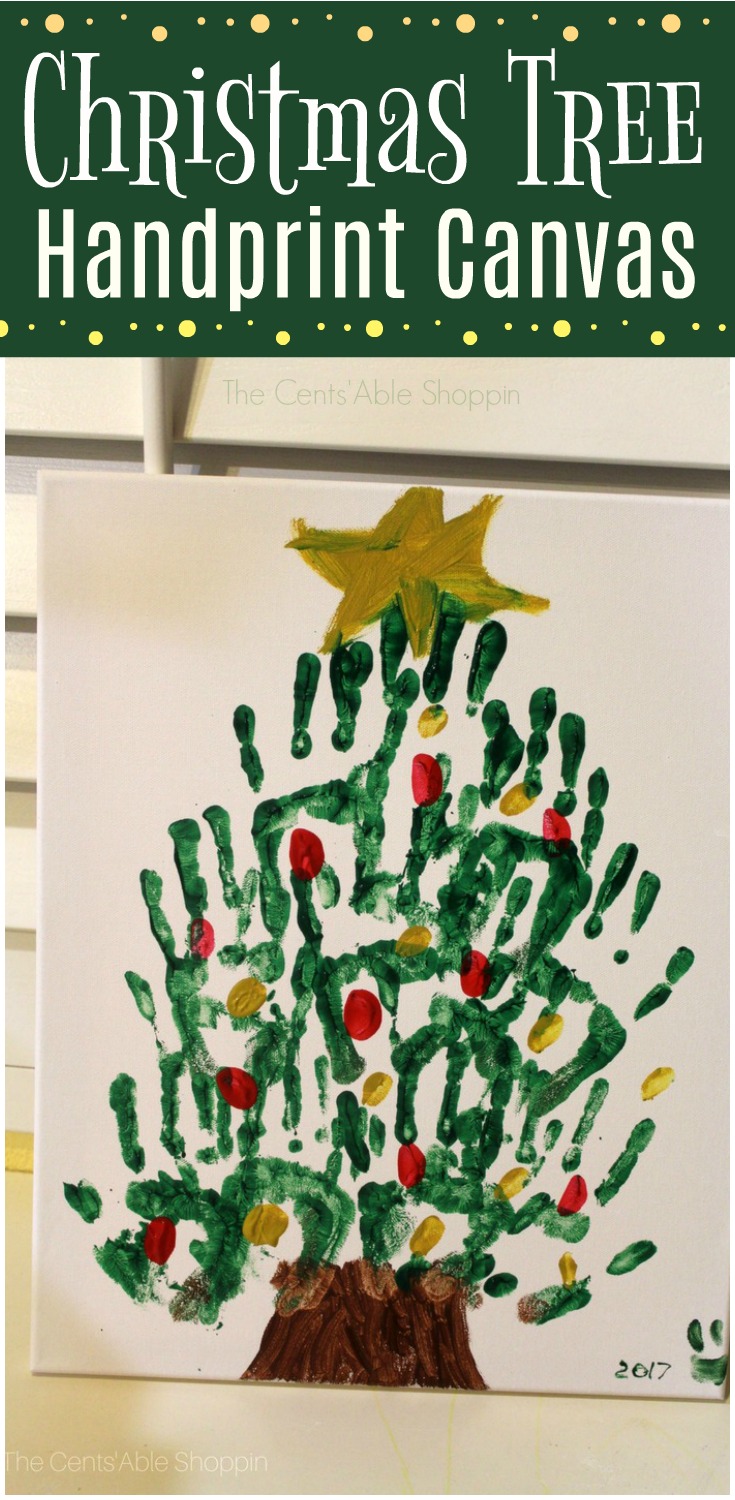 Christmas Tree Handprint Art