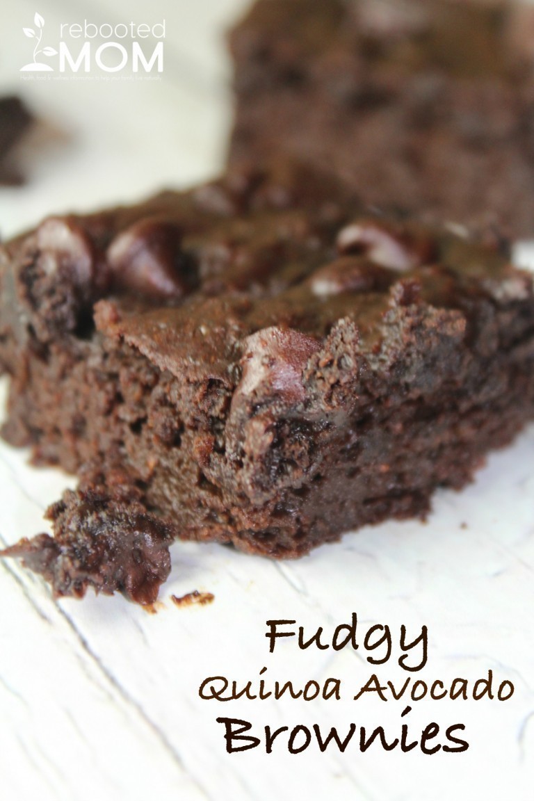 Fudgy Avocado Quinoa Brownies.