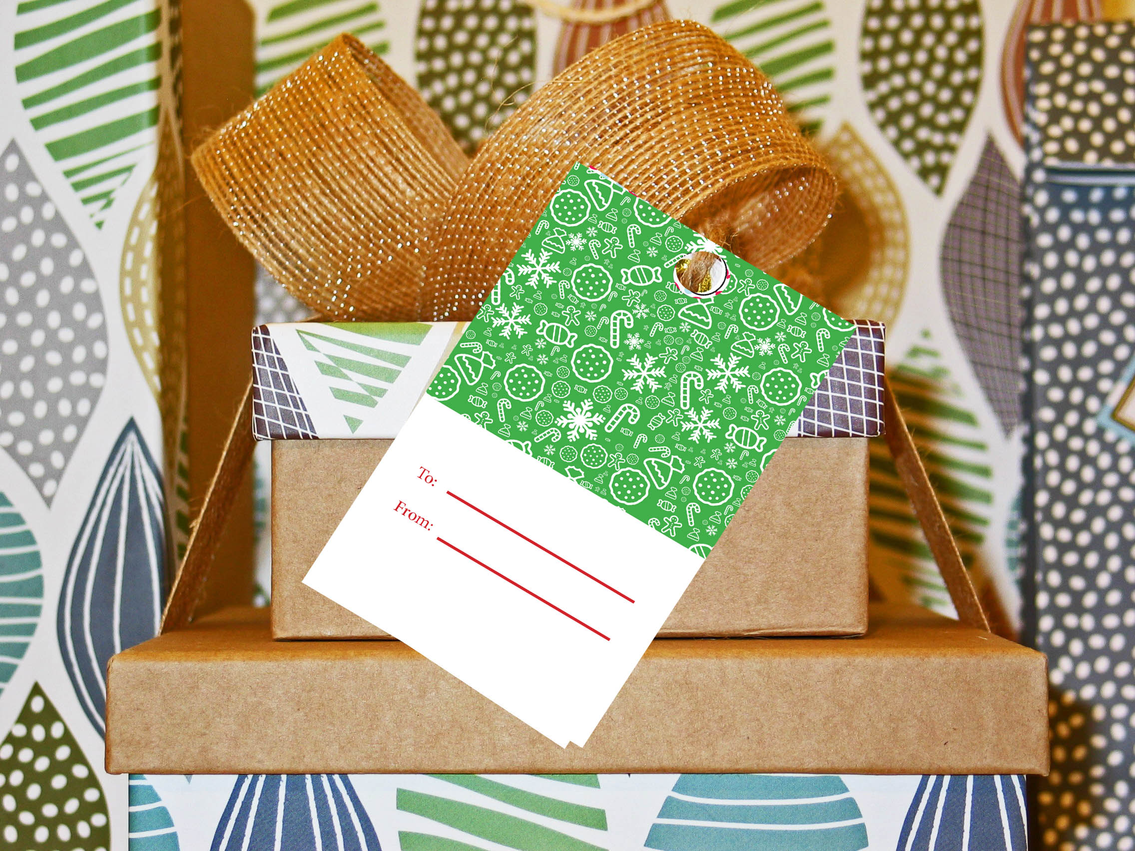 Holiday gift tags that you can print