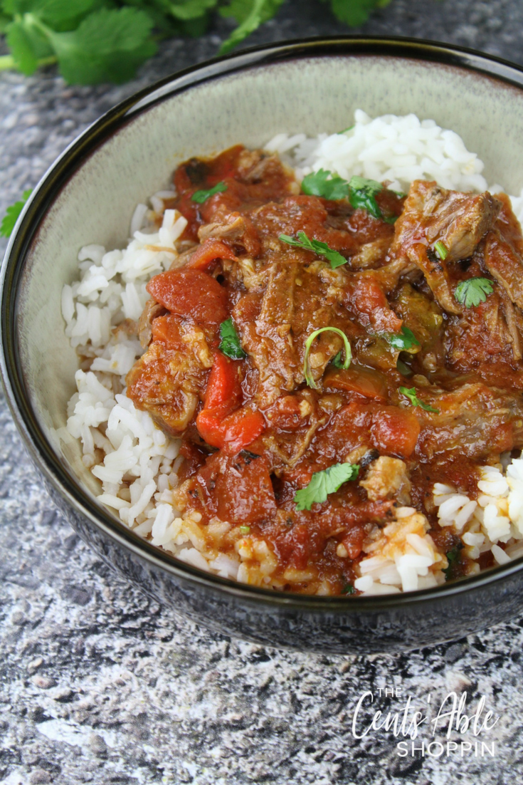 Ropa Vieja, a dish famous in Cuba and in some of the Caribbean, features thin strands of shredded beef in a rich and flavorful sauce of peppers, tomatoes, onions and spices.