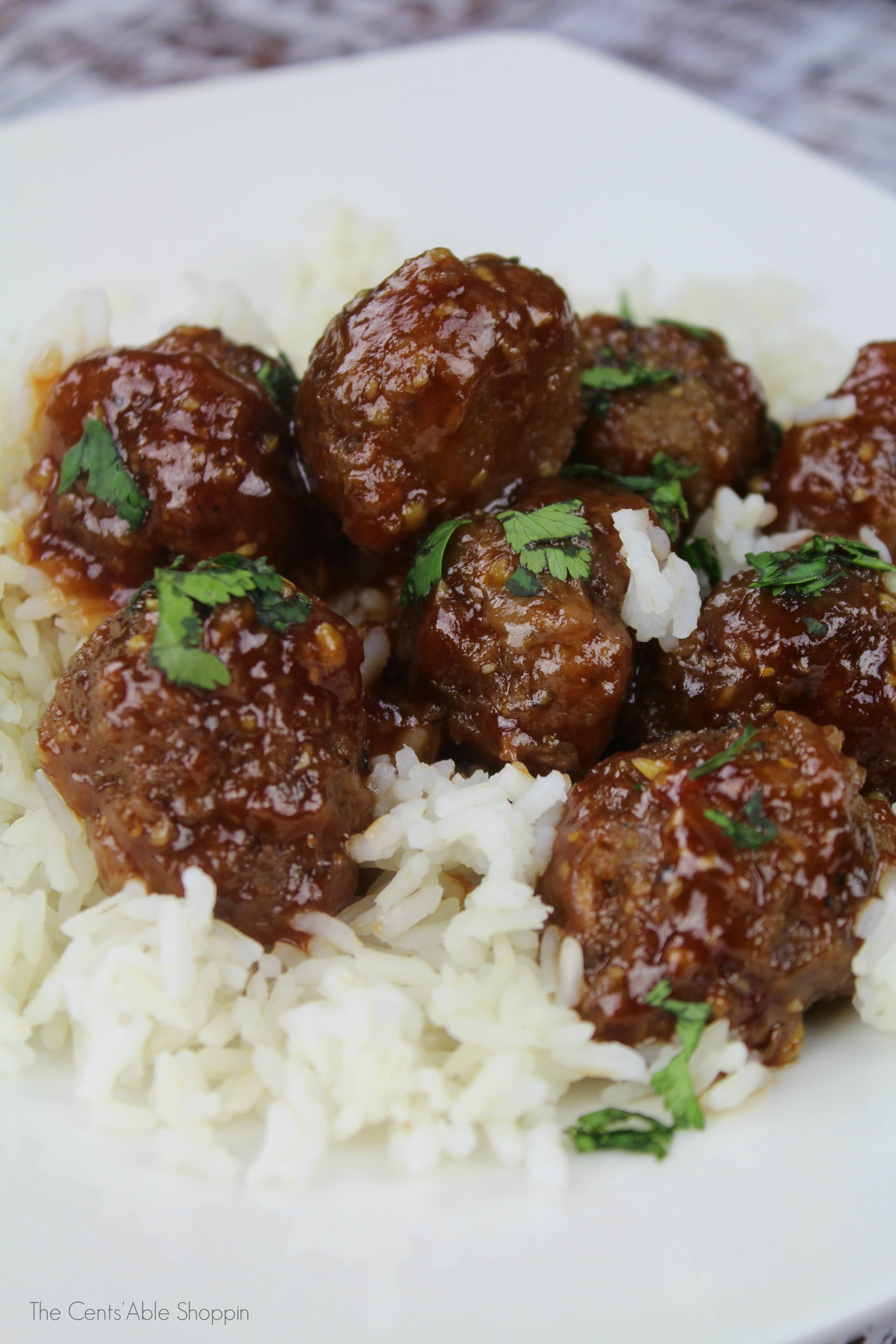 These Garlic Honey Meatballs are easy to whip up and are wrapped in a delectable sauce that's delicious over rice or served as an appetizer!