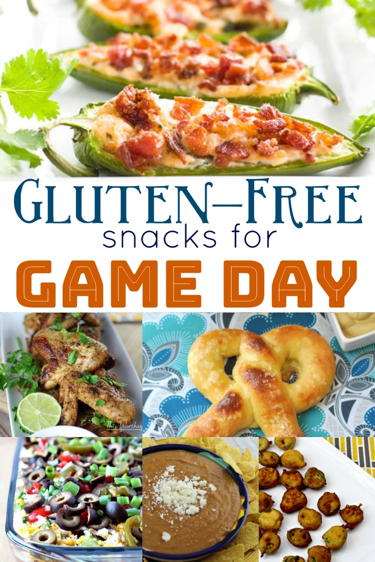 Get ready for the big game day with these easy to prepare Gluten-Free snacks and appetizers! #superbowl #appetizers #glutenfree #football #gamedayOver twenty simple yet delicious gluten-free snacks that are perfect to help you feed a crowd for the next big Super Bowl or game day!