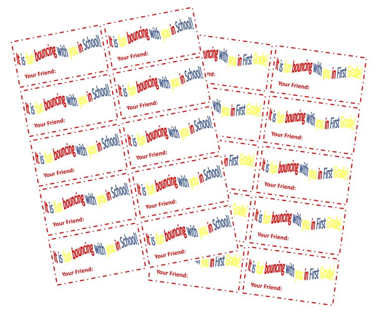 Free Printable Bouncy Ball Valentine | The CentsAble Shoppin