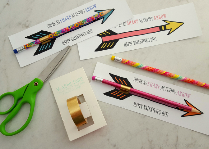 This Cupid's Arrow (Pencil Valentine) is the perfect alternative to candy this Valentine's Day! Grab the printable and step by step instructions! 