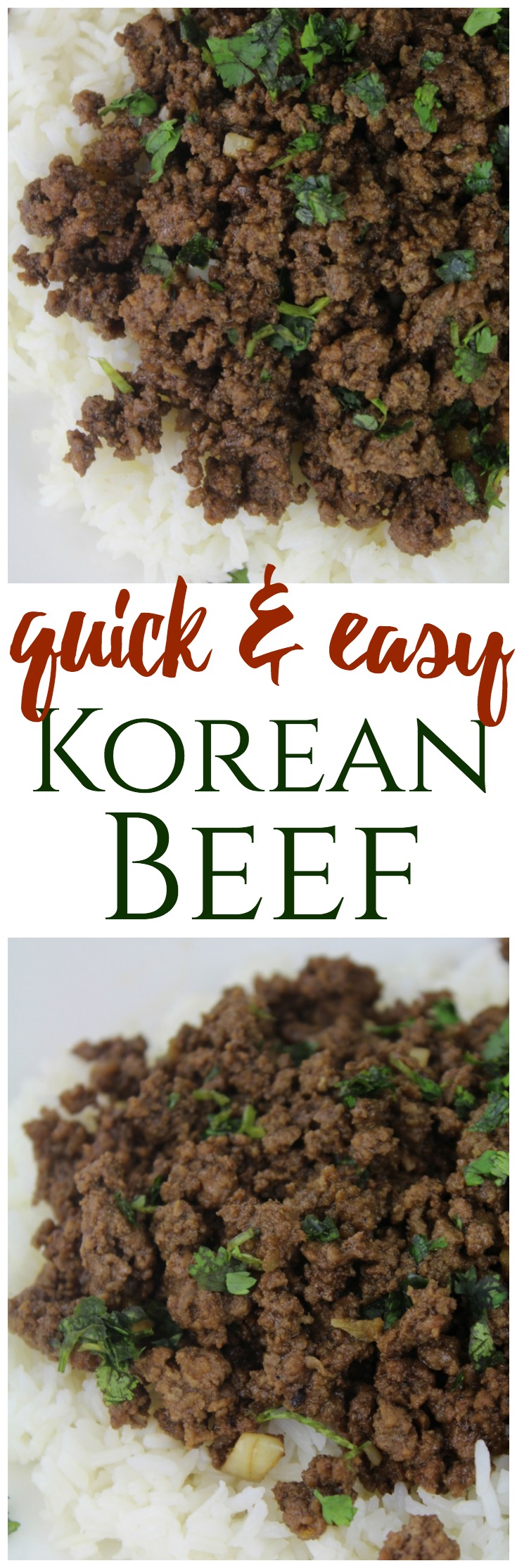 An easy Korean Beef recipe with simple ingredients that can be ready in just minutes - perfect for a busy weeknight and something the family will love!
