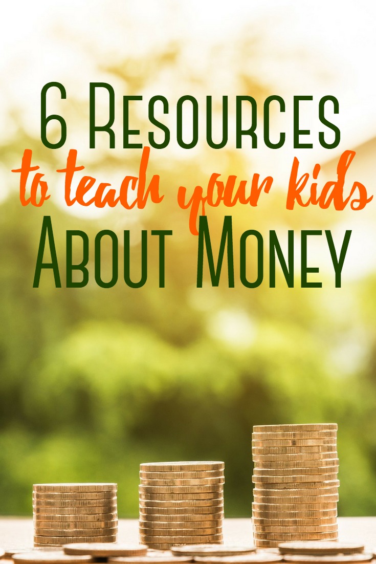 Kids are never too young to start learning about how money works. Here are 6 resources that will help you teach your kids about money. #money #kids #finances #teachingkids #budget #savingmoney