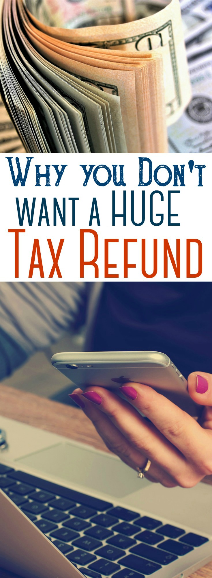 A tax refund, though it might seem like a windfall, isn't necessarily a good thing. Avoid that huge tax refund each year and make your money work harder for you. #taxes #refund #saving #finance #budget #investing #retirement