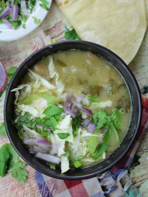 Meatless Tomatillo and Bean Soup