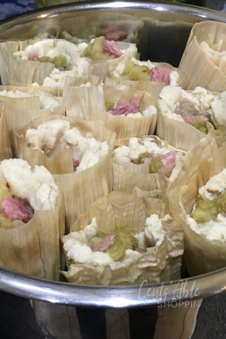 A combination of Irish and Mexican in one ~ tamales stuffed with corned beef, cabbage, potatoes and Hatch green chile sauce. Delish! #Irish #Tamales #CornedBeef #Mexican #StPatricksDay #InstantPot #PressureCooker