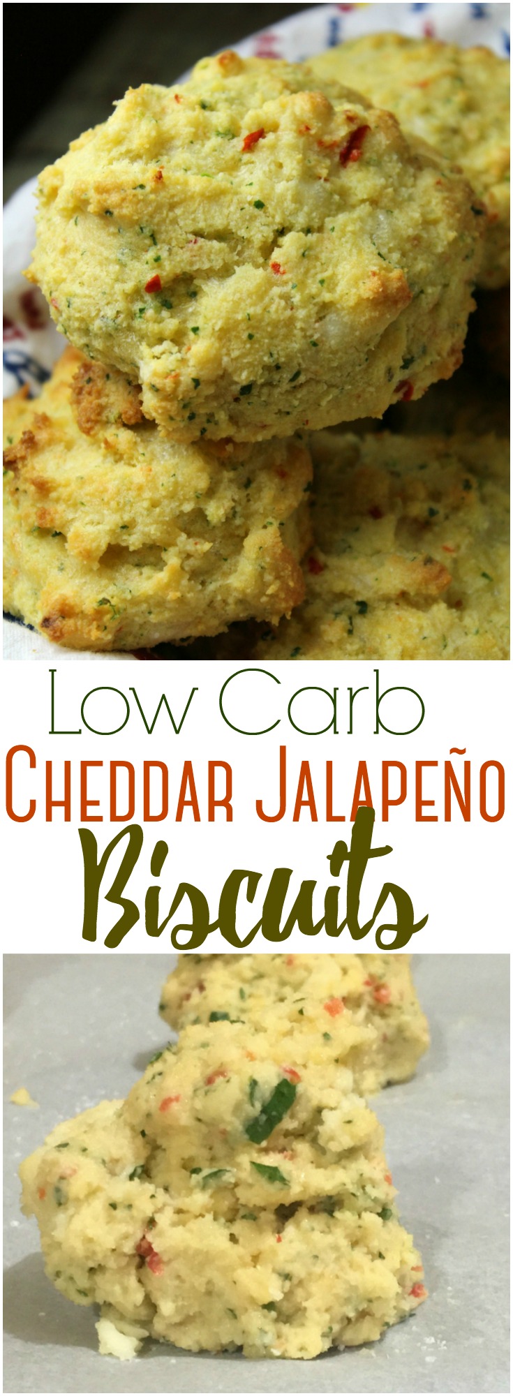 Low Carb Cheddar Jalapeno Biscuits – a keto-friendly addition to any bowl or soup or dinner table, SO good you will never go back to regular biscuits!