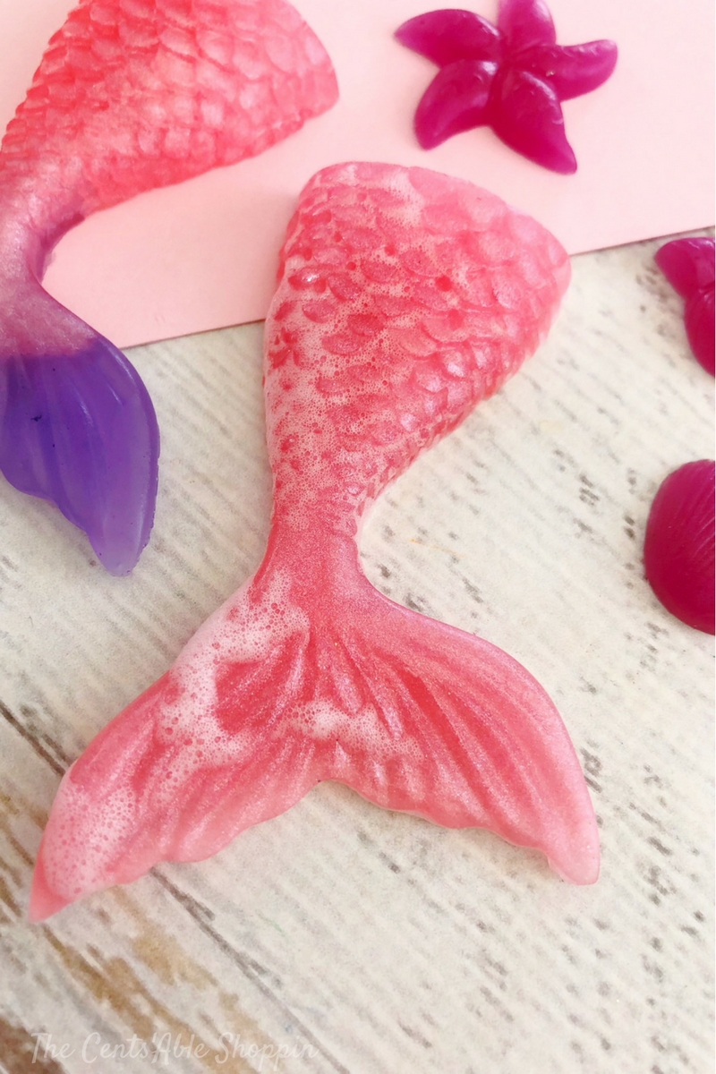 2 Sizes  UNIQUE GIFT! Mermaid Tail Soap w/Embedded REAL FRESH WATER PEARL BEAD 