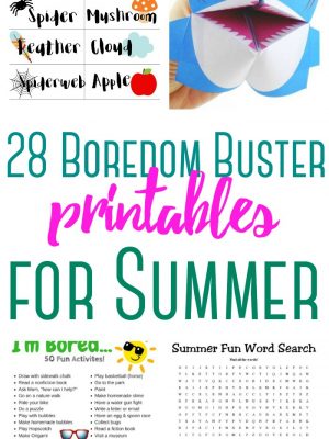 28 Boredom Buster Printable Activity Sheets