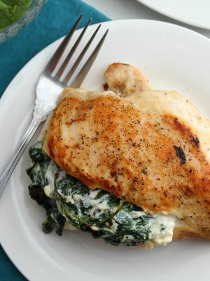 Keto Spinach and Feta Stuffed Chicken