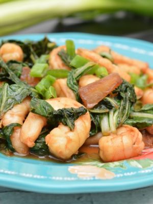 Keto Asian Glazed Shrimp with Bok Choy