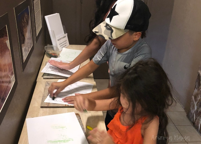 Kids hands-on activity at Besh Ba Gowah Archaeological Ruins in Globe, Arizona || Besh Ba Gowah Archaeological Park and Museum is a prehistoric Salado masonry pueblo located one mile southwest of the city of Globe, Arizona.