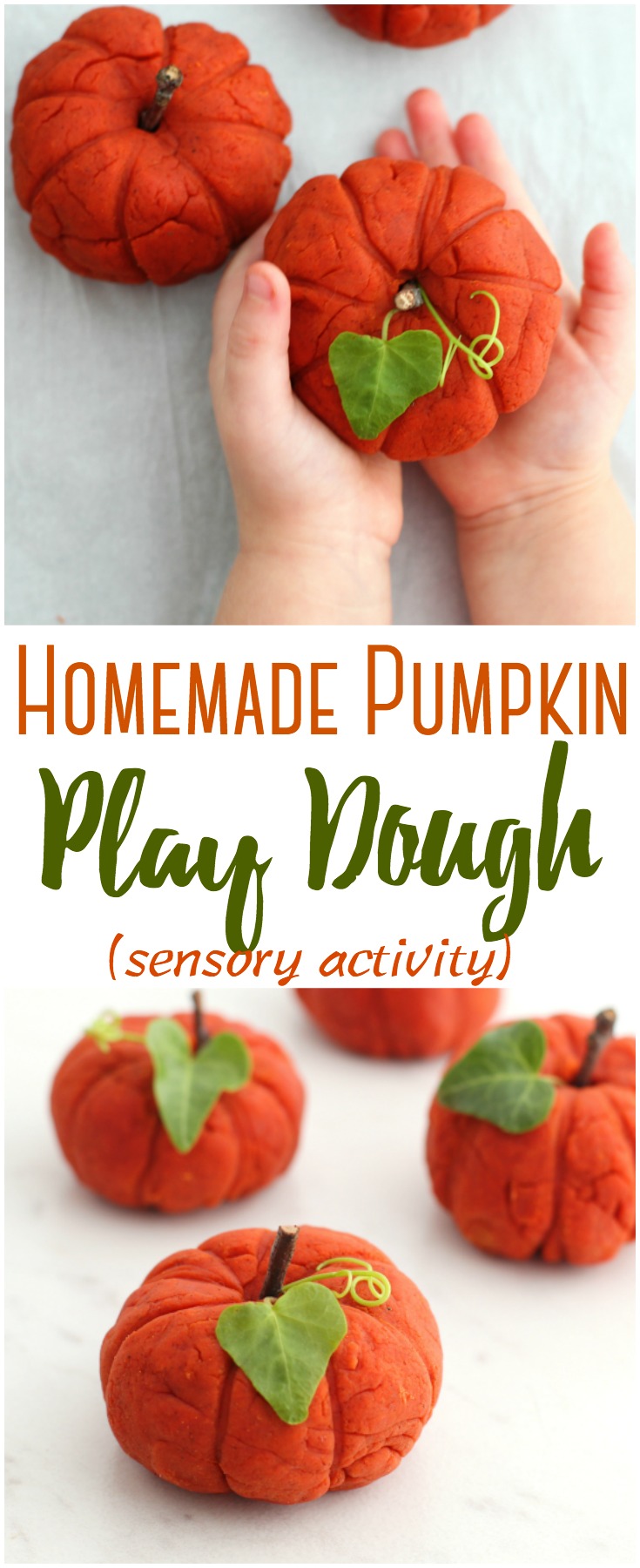 If you love pumpkins and pumpkin pie, you'll go crazy for this homemade pumpkin play dough recipe. This play dough is a wonderful sensory activity for kids!