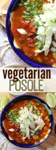 Vegetarian Posole with Beans and Hominy