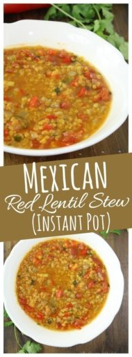 Instant Pot Mexican Red Lentil Stew