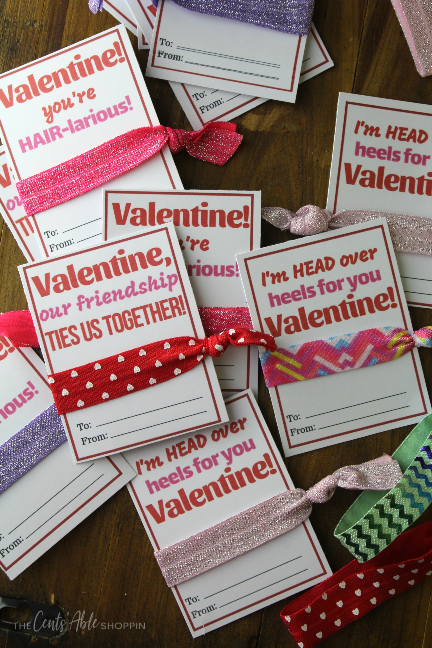 Adorable DIY Hair Tie Valentine 