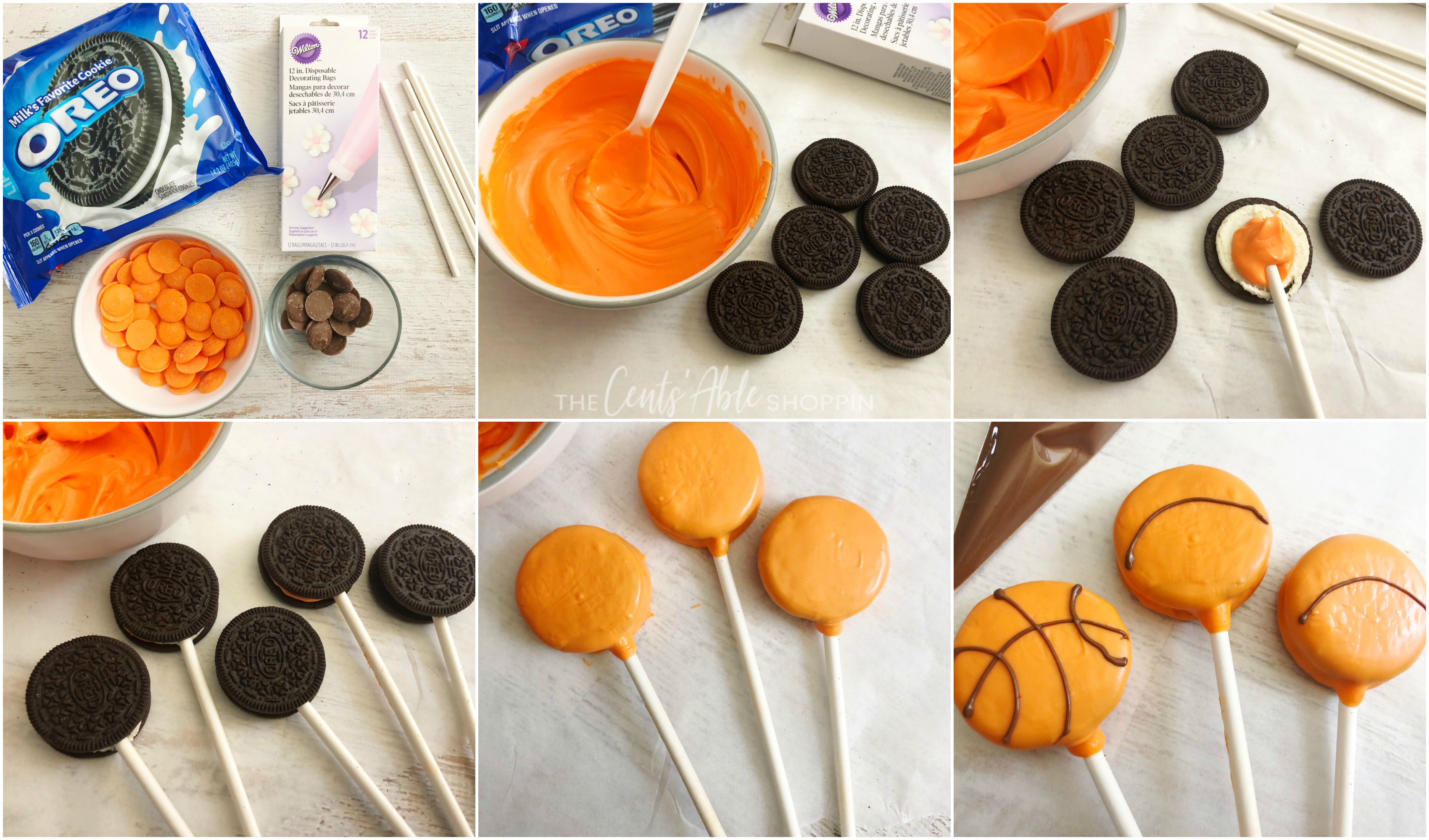 Step by step instructions. \\ Yummy Basketball Oreo Pops - the perfect way to celebrate a successful season or a delicious treat to serve at game time!