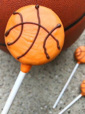 Basketball Oreo Pops