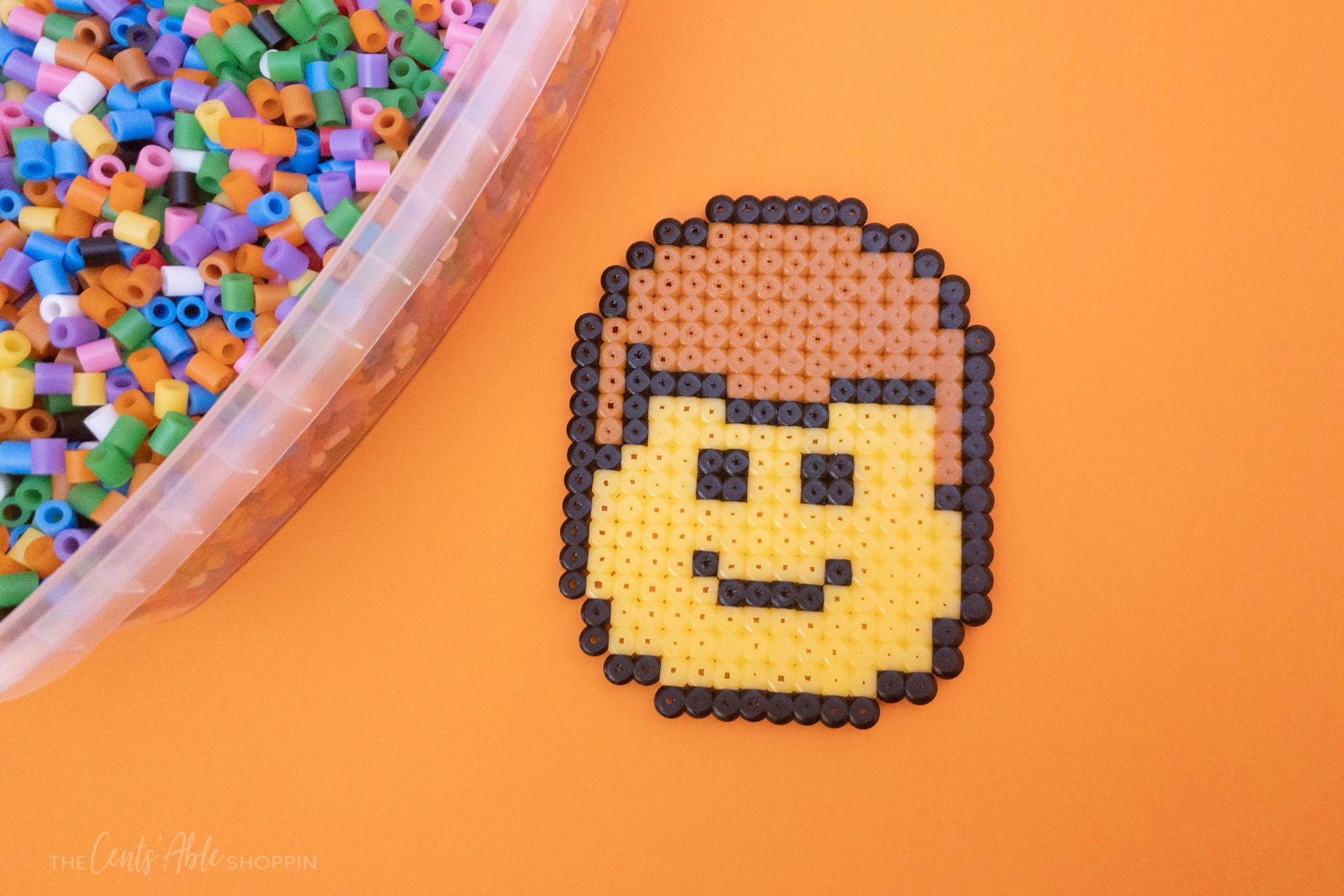 Final project \\ This perler bead LEGO head is a fun and adorable project that will help kids develop fine motor skills, patience and artistic design!