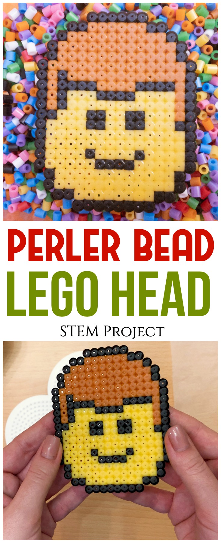 Perler Bead LEGO Head STEM Project