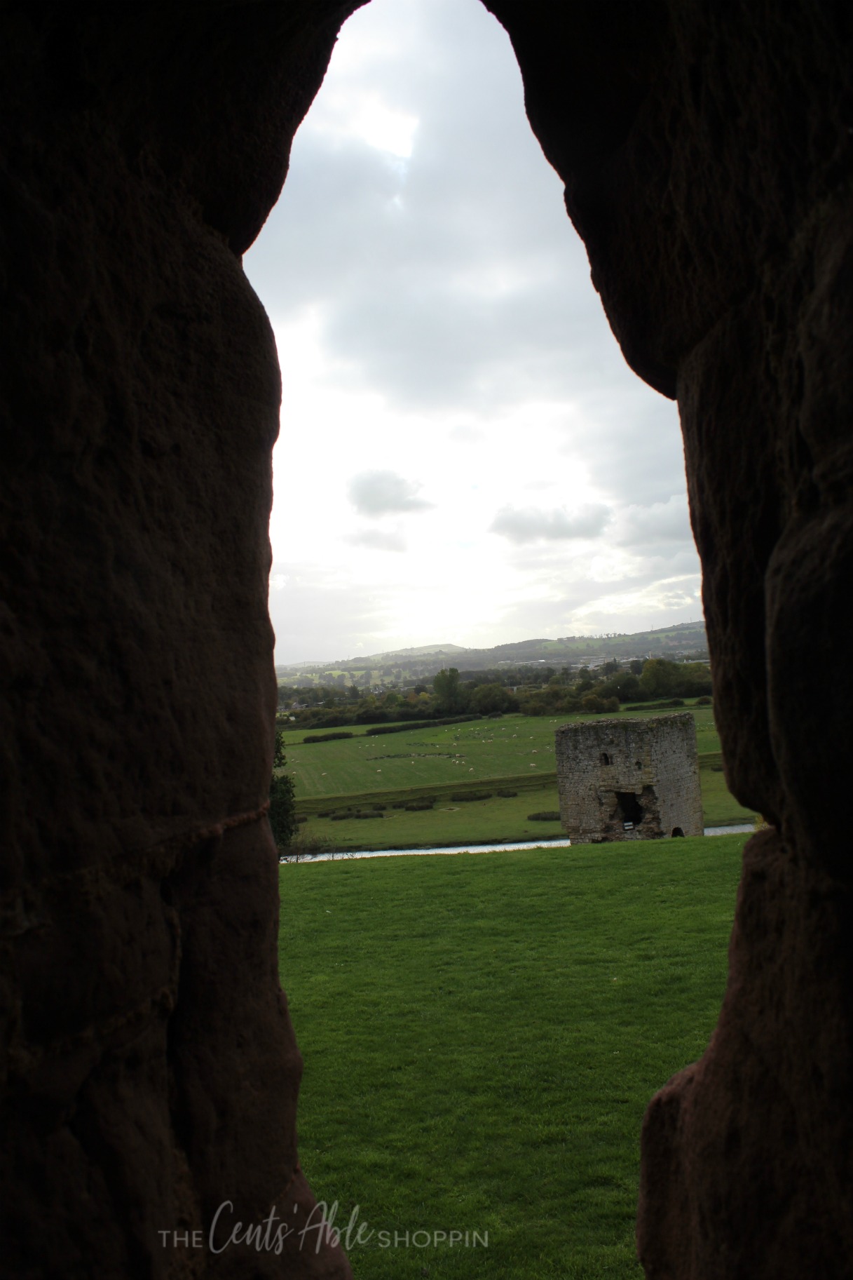 View from Castle Tower \\ Rhuddlan Castle is a castle located in Rhuddlan, Denbighshire, Wales. It was one of a series of castles erected by King Edward I in 1277.