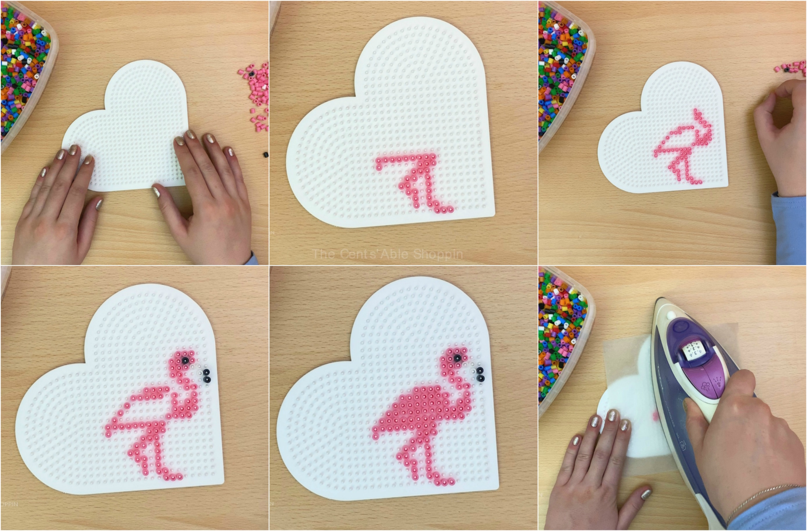 Perler Bead Flamingo