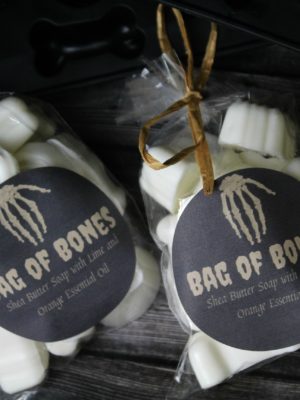 Halloween Bag of Bones Soap Favors