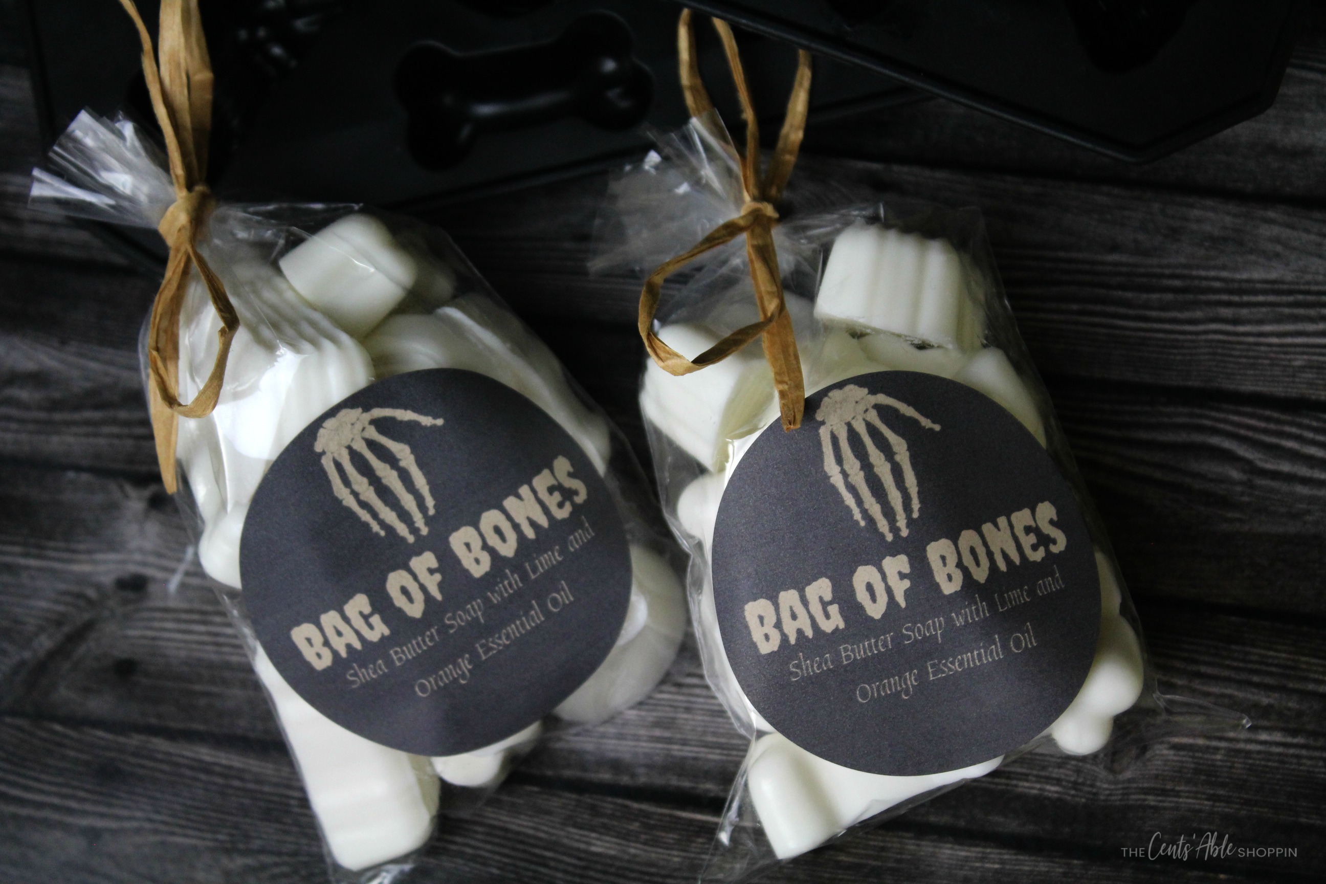 Halloween Bag of Bones Soap Favors