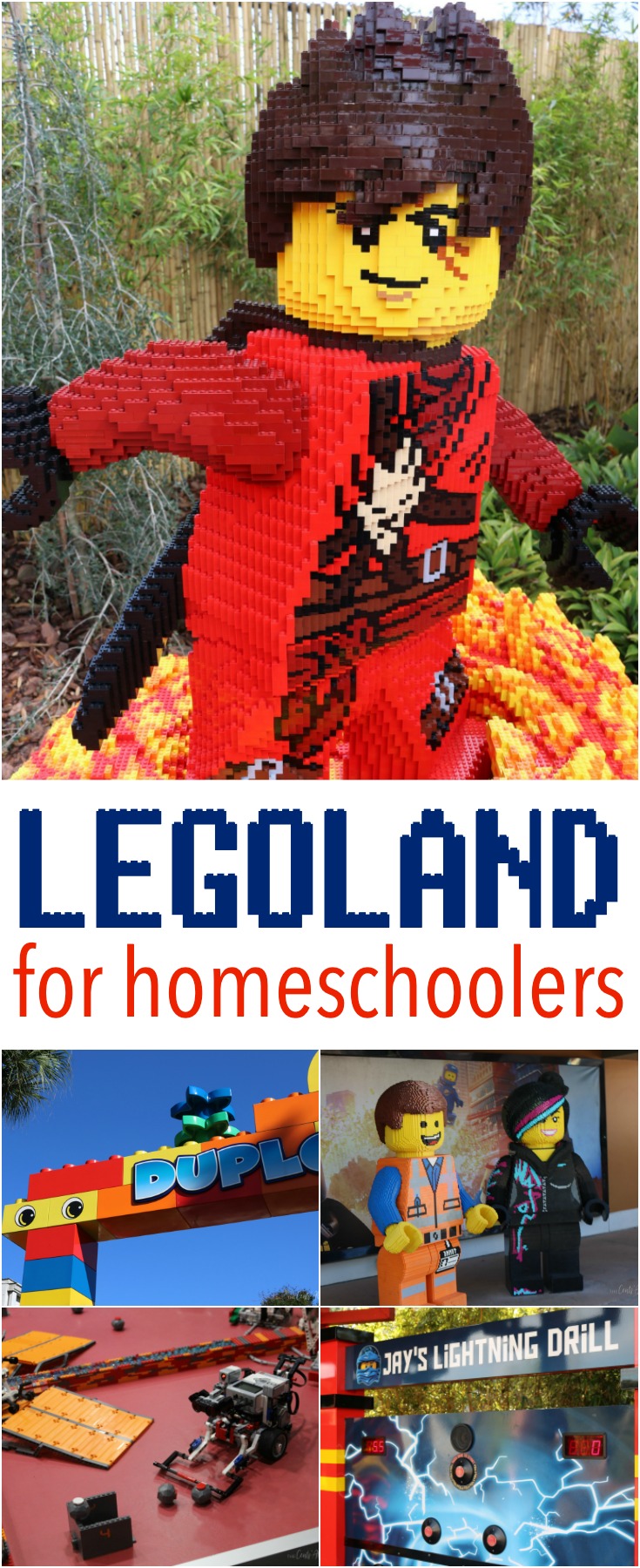There are many reasons for homeschoolers to visit LEGOLAND. See our tips for visiting LEGOLAND Florida for homeschool families... from tickets to educational opportunities and more. #homeschool #legoland #kids #trip #roadtrip