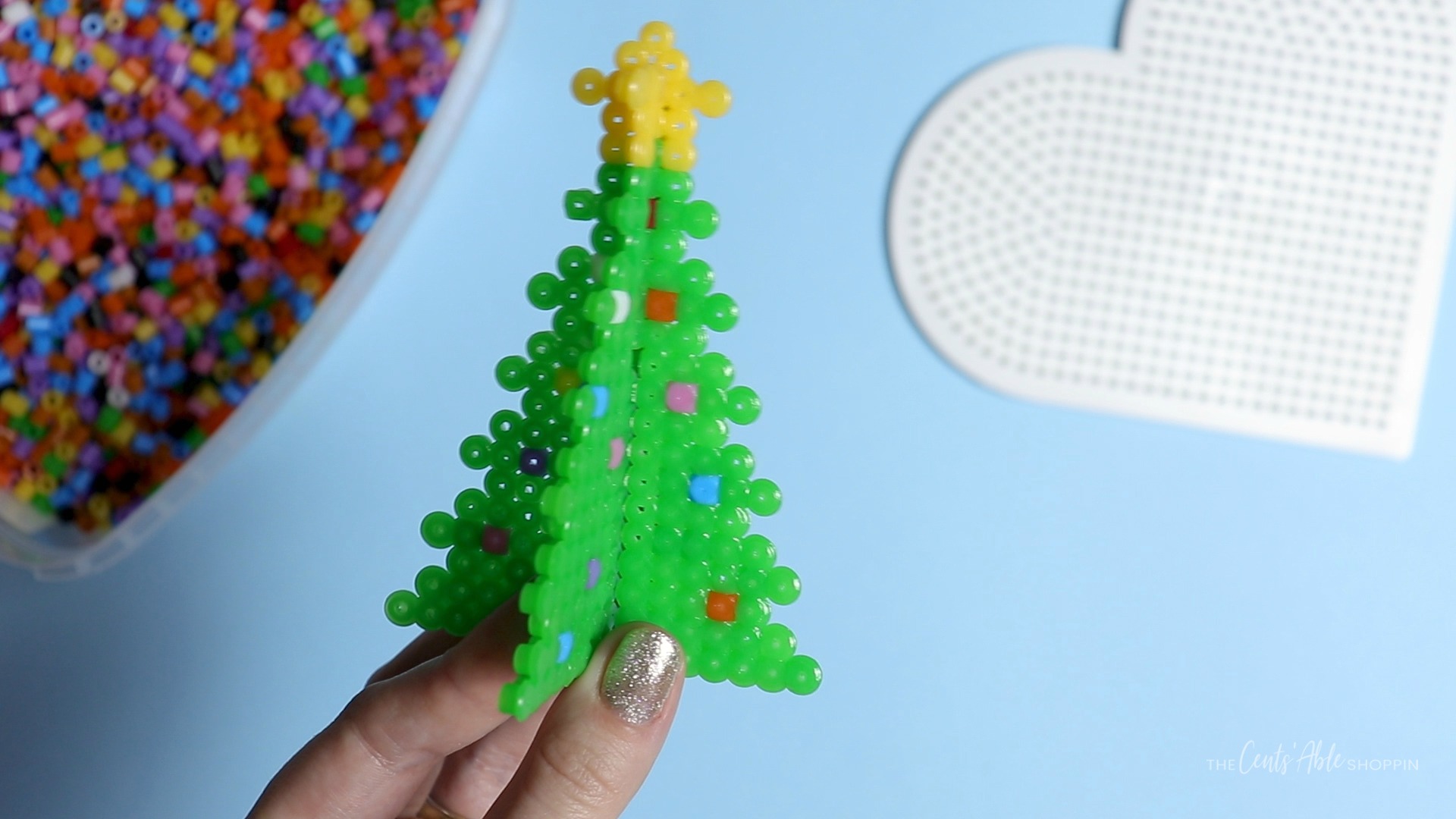 3D Christmas Tree Perler Bead Project