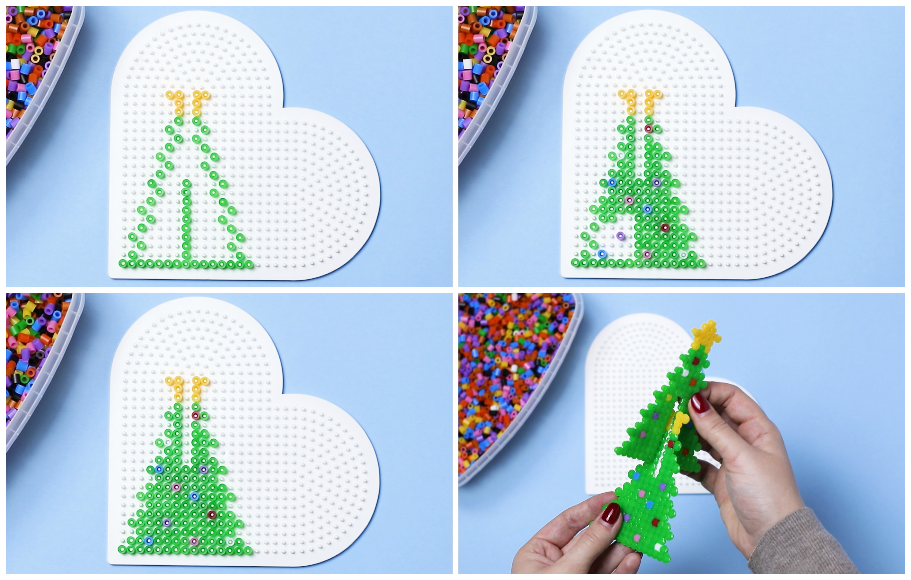 3D Christmas Tree Perler Bead Project