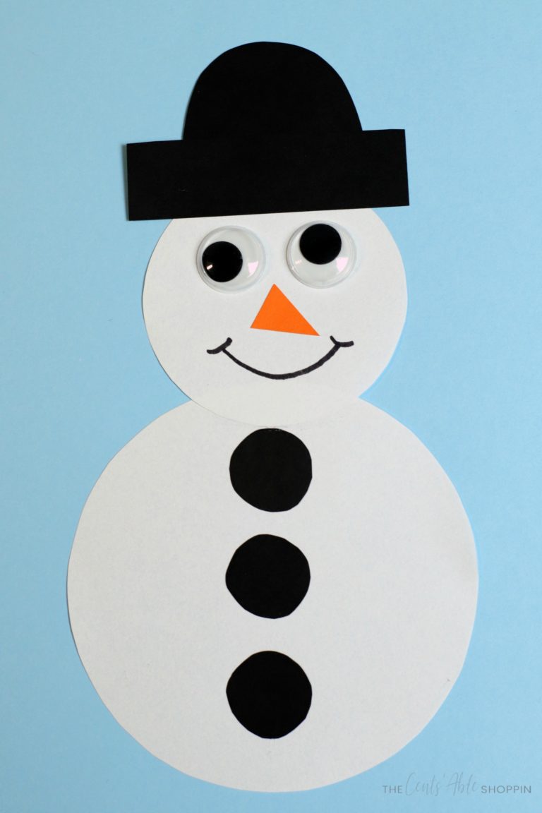 Easy Paper Snowman Craft The CentsAble Shoppin