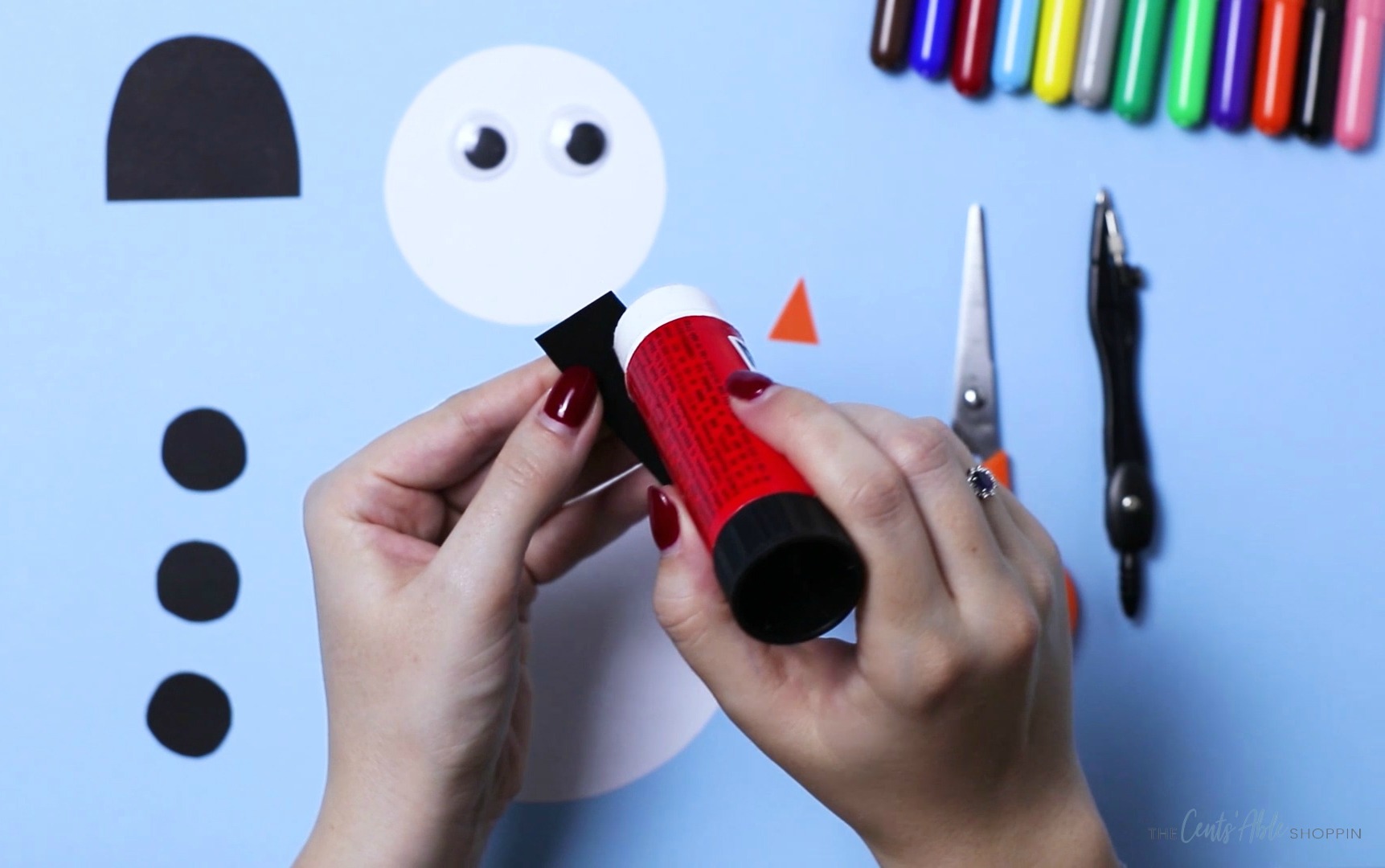 Paper Snowman Craft Glue