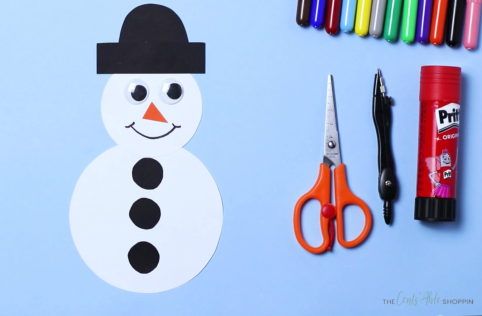 Easy Paper Snowman Craft – The CentsAble Shoppin