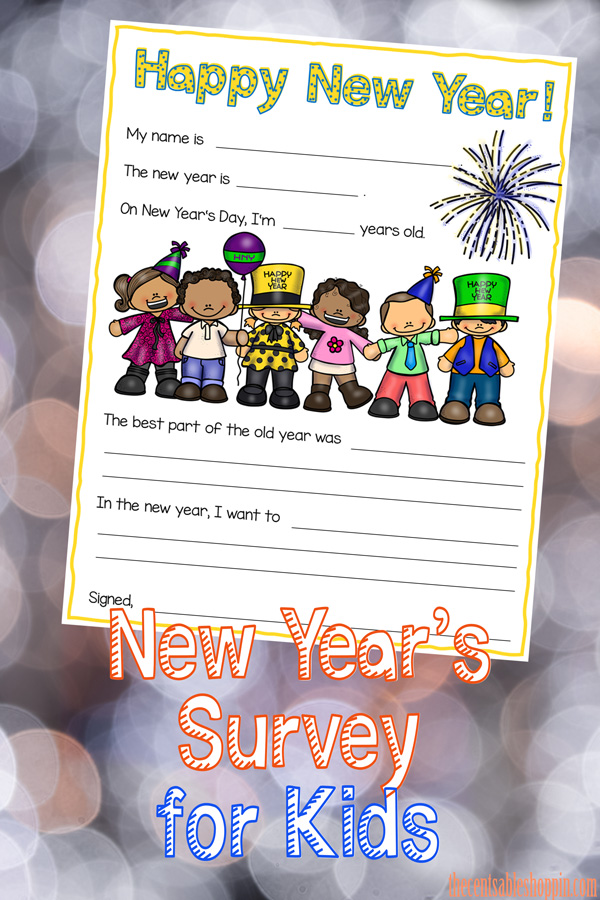 New Year's Eve Survey for Kids