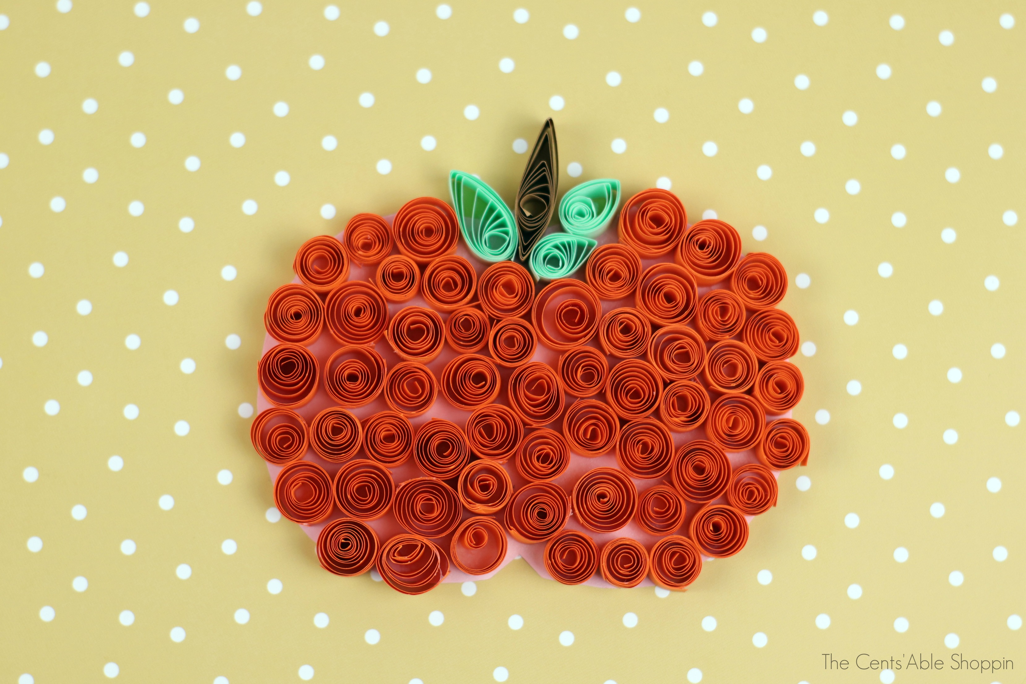 Rolled Paper Pumpkin Craft | The CentsAble Shoppin