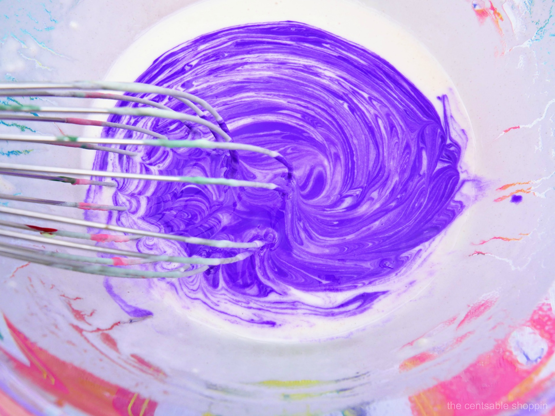 DIY Outdoor Puffy Paint - Purple