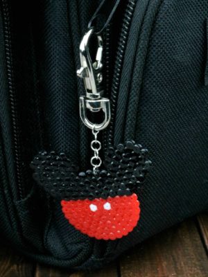 Perler Bead Mickey Mouse Keychain