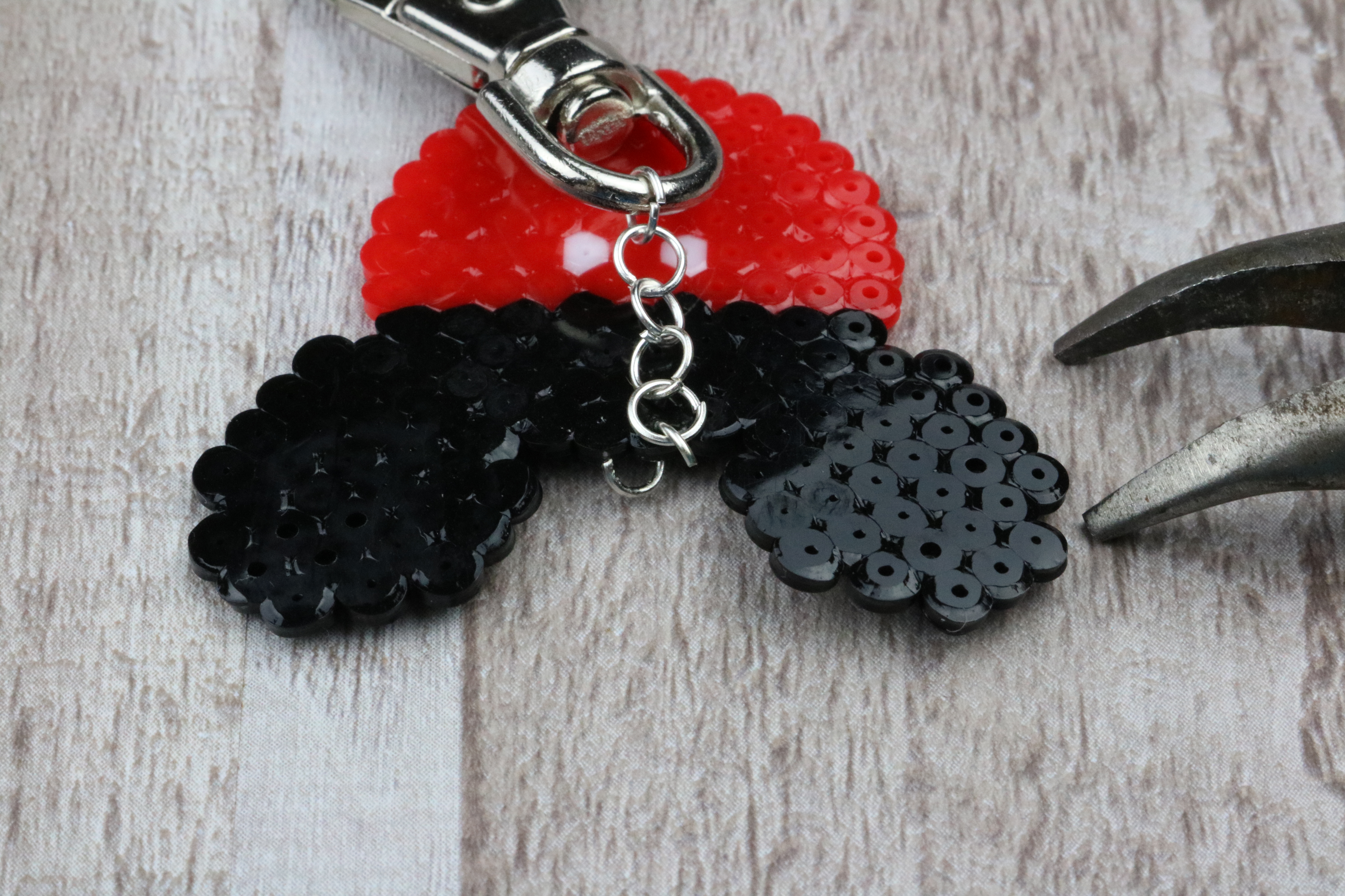 Perler Bead Mickey Mouse Keychain