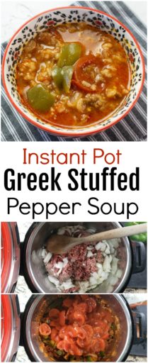 Instant Pot Greek Stuffed Pepper Soup