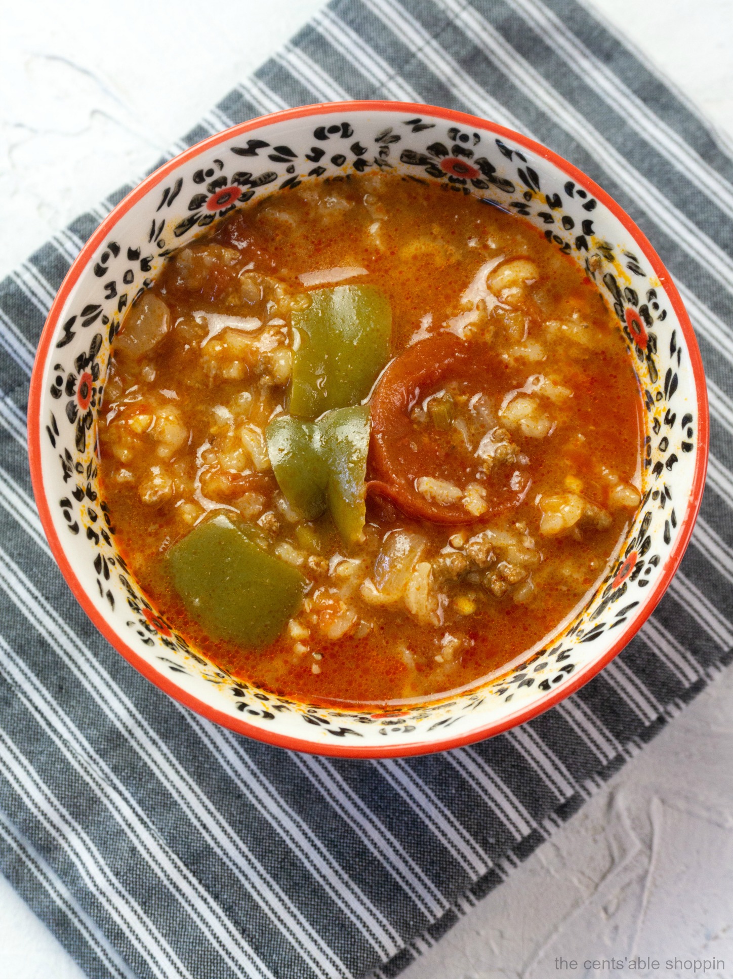 Instant Pot Greek Stuffed Pepper Soup