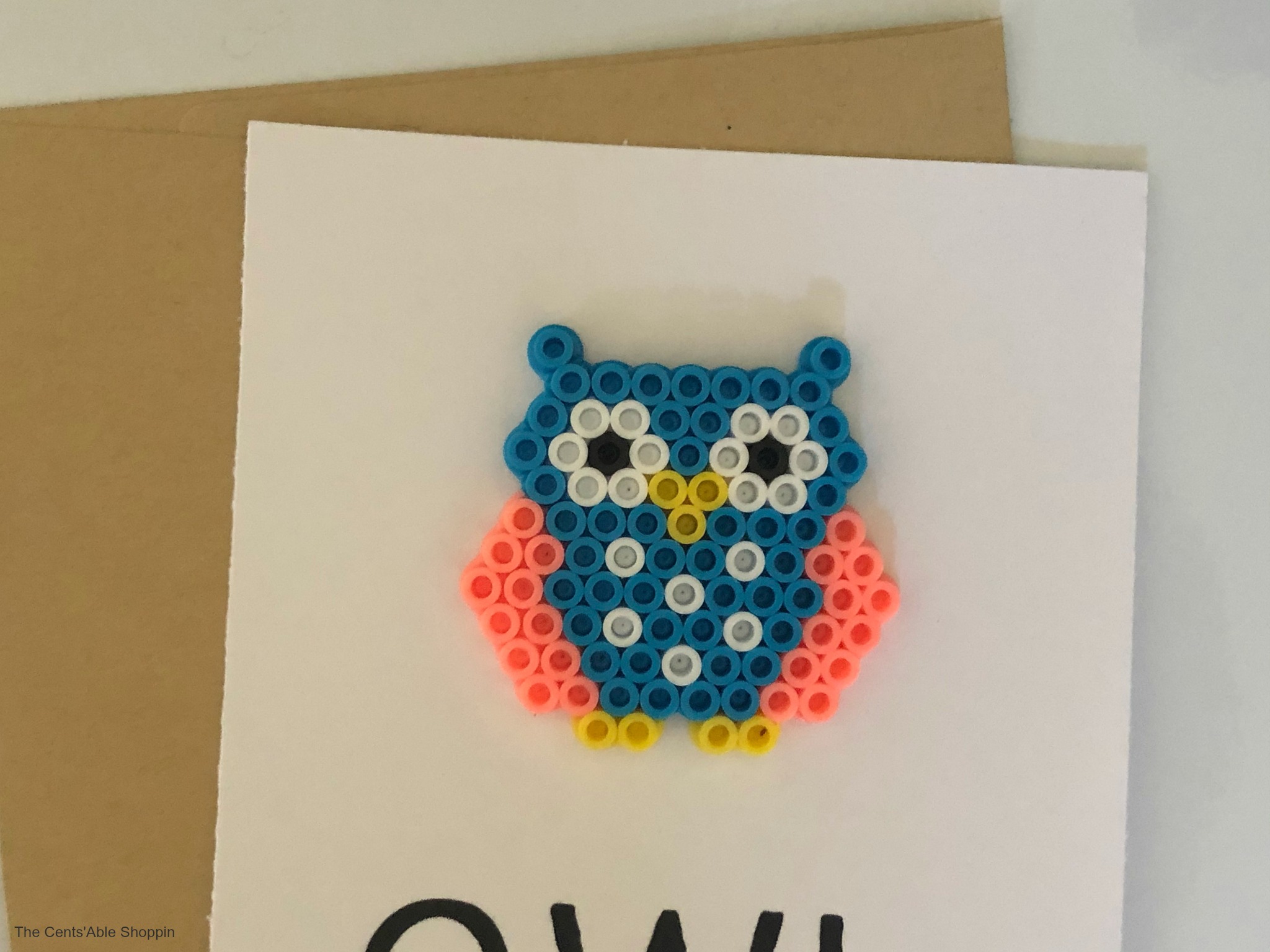 OWL Always Love You Perler Bead Card