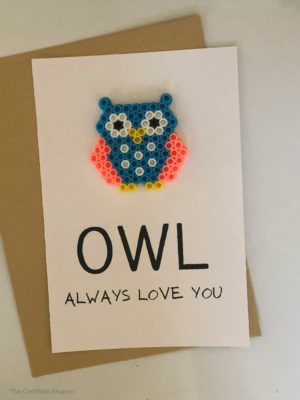 Owl Always Love You Perler Bead Card