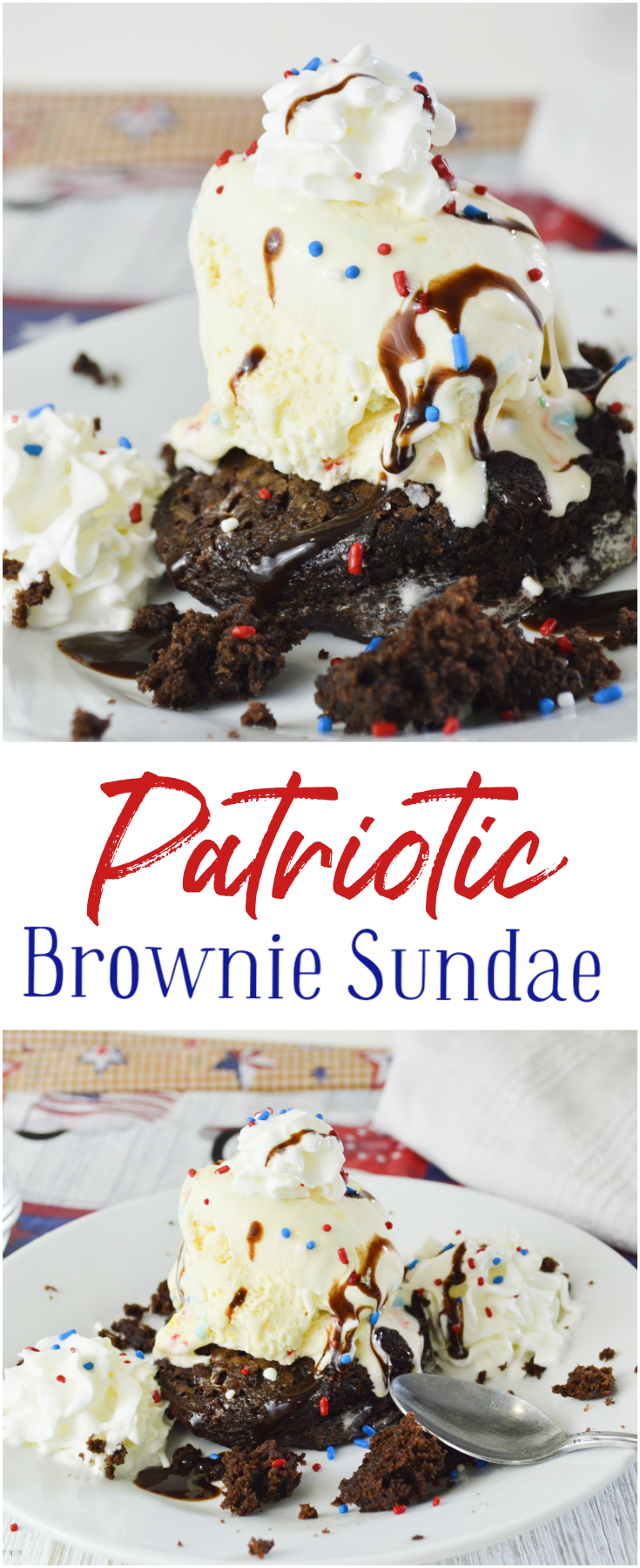 Patriotic Brownie Sundae