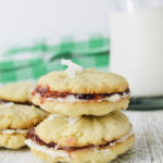 Strawberry Coconut Sandwich Cookies