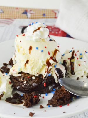 Patriotic Brownie Sundae